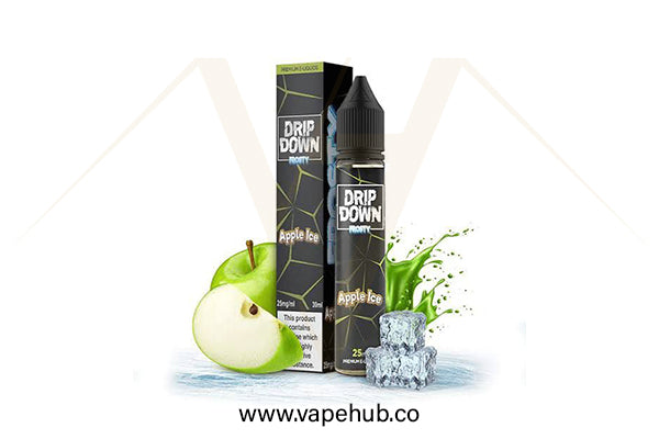 DRIP DOWN Apple Ice 30ml nicotine salt available at Vape Hub Pakistan.