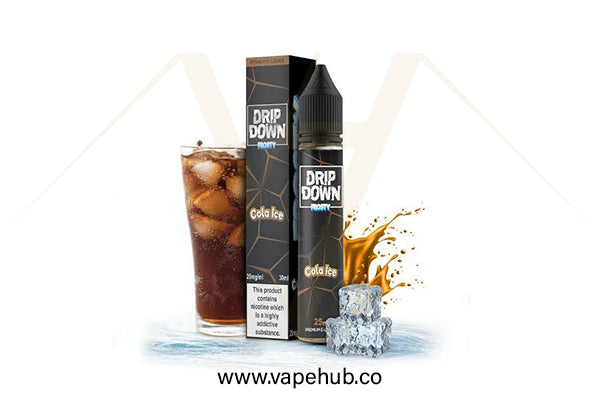 DRIP DOWN Cola Ice 30ml nicotine salt available at Vape Hub Pakistan.