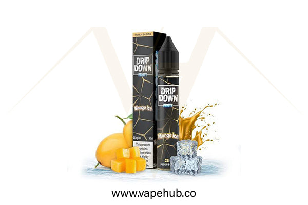 DRIP DOWN Mango Ice 30ml nicotine salt available at Vape Hub Pakistan.