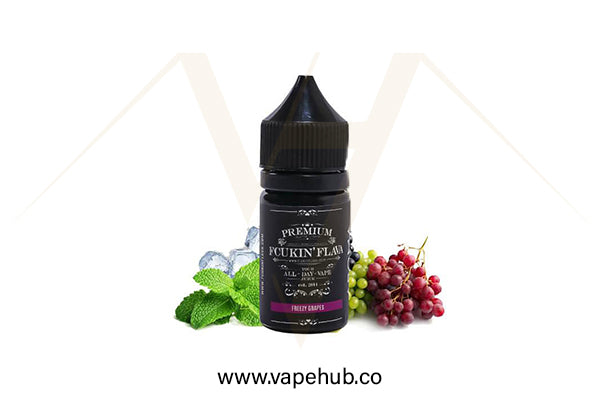 Fcukin Flava Freezy Grapes 30ml nicotine salt available at Vape Hub Pakistan.