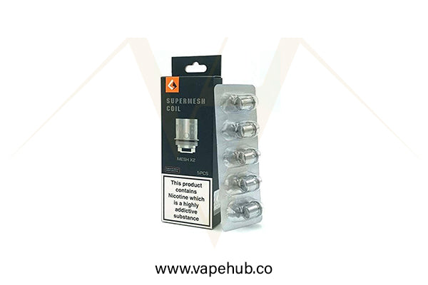 Geekvape Supermesh replacement coils X2 0.4 ohm available at Vape Hub Pakistan.