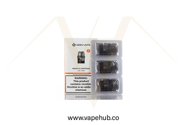 Geekvape Wenax H1 replacement pods 1.4 ohm available at Vape Hub Pakistan.