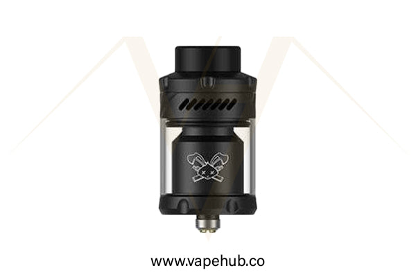 Hell Vape Dead Rabbit 3 RTA matte black available at Vape Hub Pakistan.