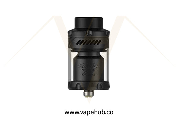 Hell Vape Dead Rabbit 3 RTA matte full black available at Vape Hub Pakistan.