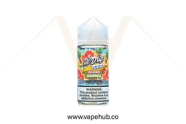 Hi Drip Island Orange Iced 100ml available at Vape Hub Pakistan.