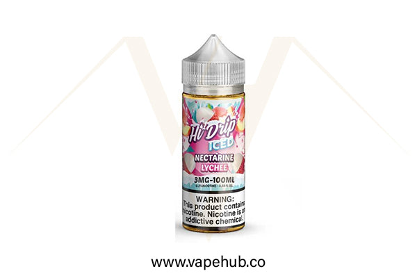 Hi Drip Nectarine Lychee Iced 100ml available at Vape Hub Pakistan.