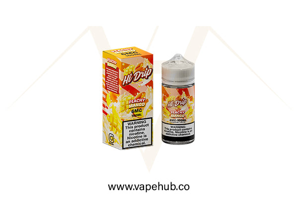 Hi Drip Peachy Mango 100ml available at Vape Hub Pakistan.