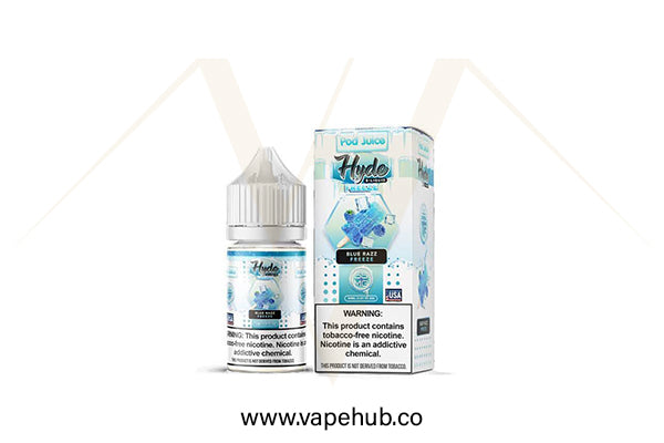 Hyde x Pod Juice Blue Razz Freeze 30ml nicotine salt available at Vape Hub Pakistan.