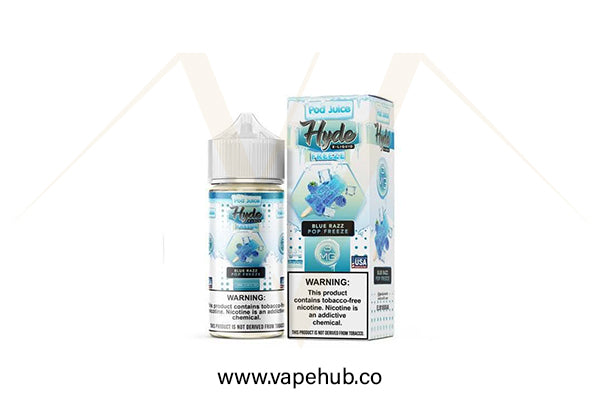 Hyde x Pod Juice Blue Razz Freeze 100ml available at Vape Hub Pakistan.