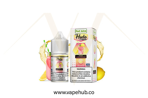 Hyde x Pod Juice Pink Lemonade Freeze 30ml nicotine salt available at Vape Hub Pakistan.