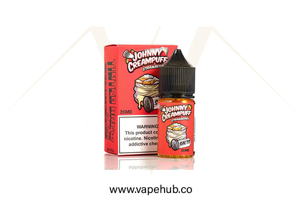 JOHNNY CREAMPUFF Strawberry 30ml nicotine salt available at Vape Hub Pakistan.