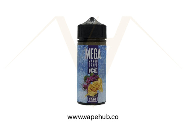 Mega Mango Grape Ice by Grand e-Liquids 120ML available at Vape Hub Pakistan.