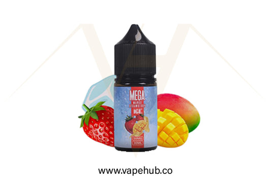 Mega Mango Strawberry Ice by Grand e-Liquids 30ML nicotine salt available at Vape Hub Pakistan.