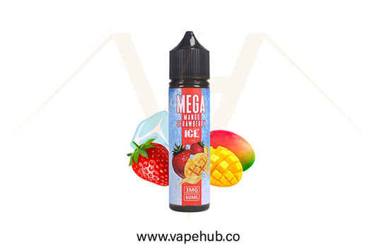 Mega Mango Strawberry Ice by Grand e-Liquids 60ML available at Vape Hub Pakistan.