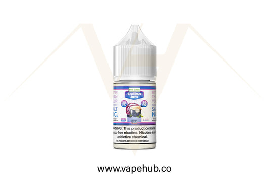 Pod Juice Blue Razz Jam 30ML nicotine salt available at Vape Hub Pakistan.