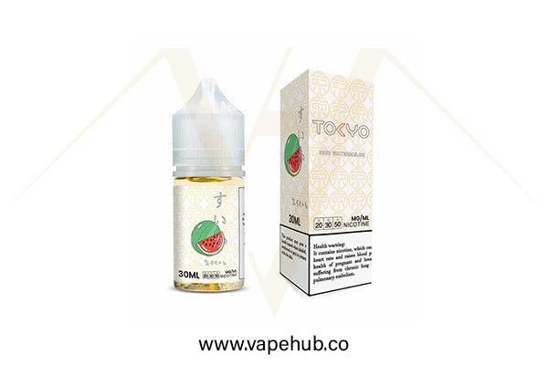 TOKYO Iced Watermelon 30ml nicotine salt available at Vape Hub Pakistan.