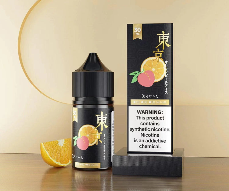 Tokyo Golden Series iced orange peach at Vape Hub Pakistan.