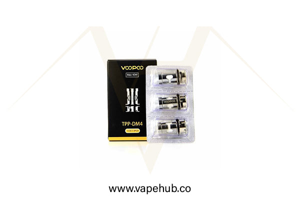 VOOPOO 0.3ohm TPP-DM4 Coils - rated for 32-40W available at Vape Hub Pakistan.