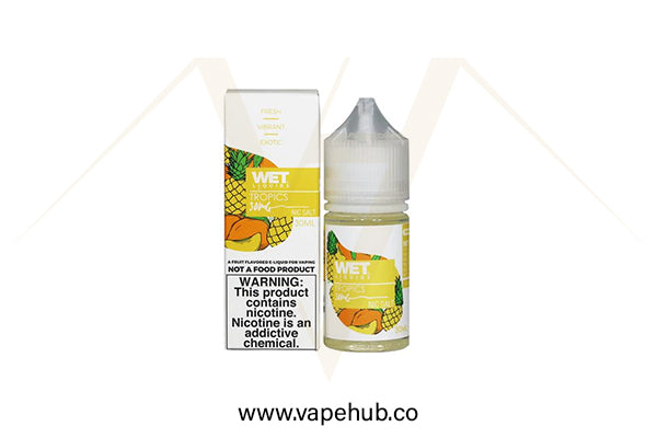 WET Tropics Iced 30ML nicotine salt available at Vape Hub Pakistan.