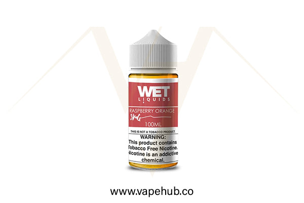 WET Raspberry Orange Iced 100ML available at Vape Hub Pakistan.