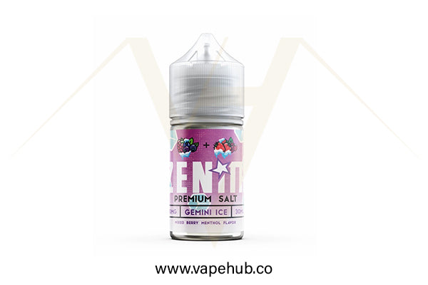 Zenith Gemini Ice 30ML nicotine salt available at Vape Hub Pakistan.