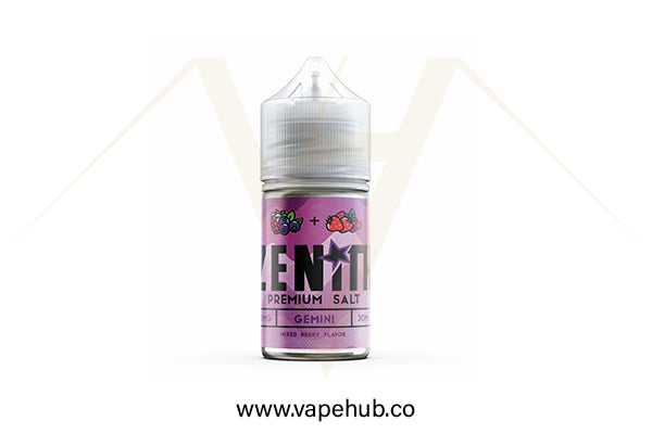 Zenith Gemini 30ML nicotine salt available at Vape Hub Pakistan.