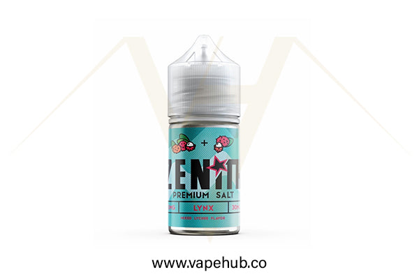 Zenith Lynx 30ML nicotine salt available at Vape Hub Pakistan.