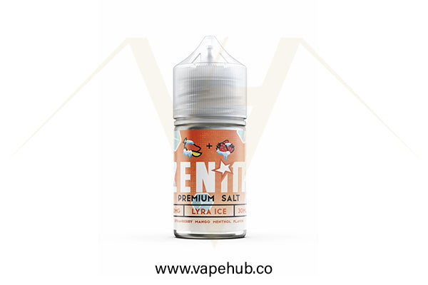 Zenith Lyra Ice 30ML nicotine salt available at Vape Hub Pakistan.