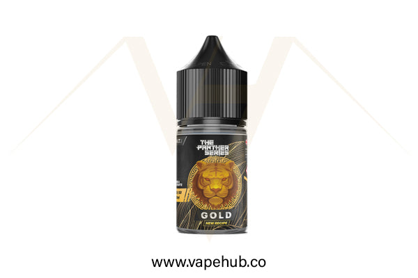 Dr. Vapes Panther Series Gold ( Lychee and Exotic Fruits ) 30ml nicotine salt available at Vape Hub Pakistan.