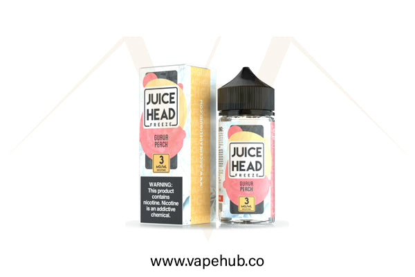 Juice Head Guava Peach Extra Freeze 100ml available at Vape Hub Pakistan.