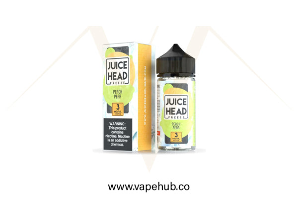 Juice Head Peach Pear Extra Freeze 100ml available at Vape Hub Pakistan.