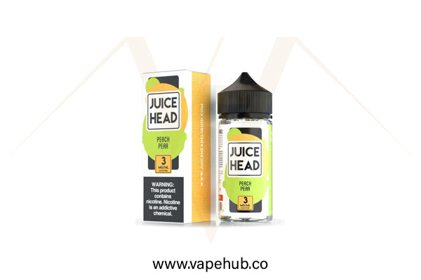 Juice Head Peach Pear 100ml available at Vape Hub Pakistan.