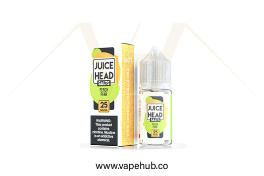 Juice Head Peach Pear 30ml nicotine salt available at Vape Hub Pakistan.