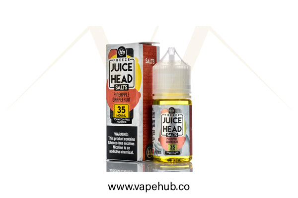 Juice Head Pineapple Grapefruit Extra Freeze 30ml nicotine salt available at Vape Hub Pakistan.