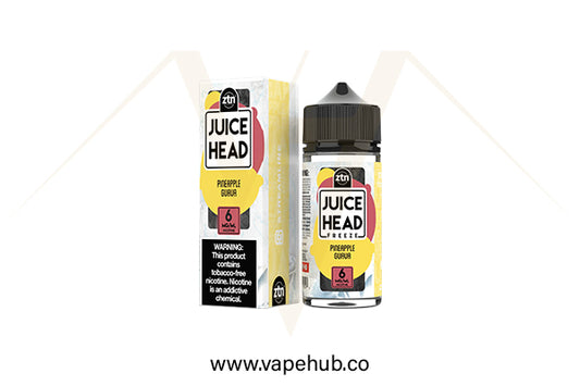 Juice Head Pineapple Guava Freeze 100ml available at Vape Hub Pakistan.