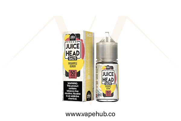 Juice Head Pineapple Guava Freeze 30ml nicotine salt available at Vape Hub Pakistan.