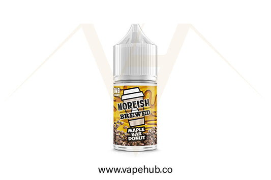 Moreish Puff Brewed Maple Bar Donut 30ML nicotine salt available at Vape Hub Pakistan.