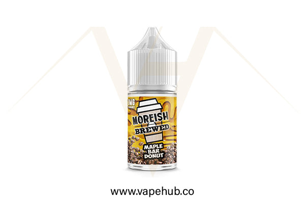 Moreish Puff Brewed Maple Bar Donut 30ML nicotine salt available at Vape Hub Pakistan.