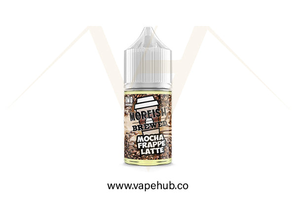 Moreish Puff Brewed Mocha Frappe Latte 30ML nicotine salt available at Vape Hub Pakistan.