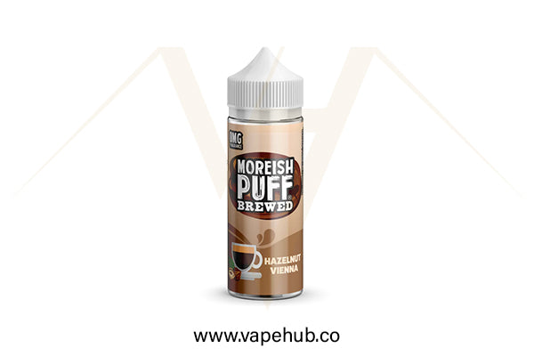 Moreish Puff Brewed Hazelnut Vienna 120ML available at Vape Hub Pakistan.