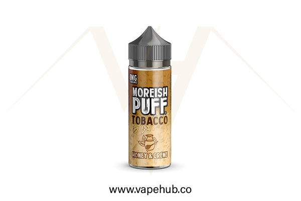 Moreish Puff Tobacco Honey and Cream 120ML available at Vape Hub Pakistan.