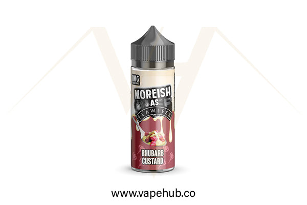 Moreish Puff Custards Rhubarb Custard 120ML available at Vape Hub Pakistan.