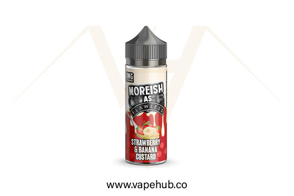 Moreish Puff Custards Strawberry and Banana Custard 120ML available at Vape Hub Pakistan.