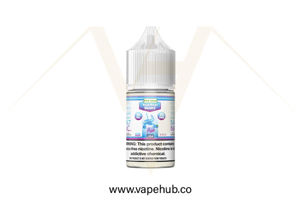 Pod Juice Blue Razz Slushy 30ML nicotine salt available at Vape Hub Pakistan.