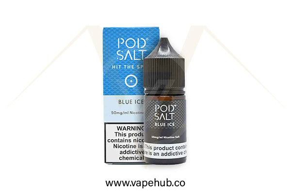 Pod Salt Blue Ice 30ML nicotine salt available at Vape Hub Pakistan.