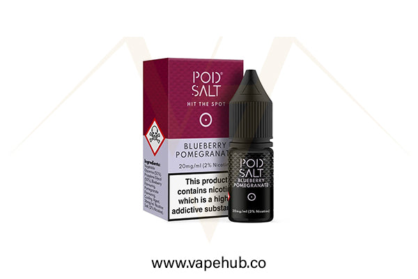 Pod Salt Blueberry Pomegranate 30ML nicotine salt available at Vape Hub Pakistan.