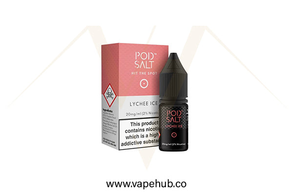 Pod Salt Lychee Ice 30ML nicotine salt available at Vape Hub Pakistan.