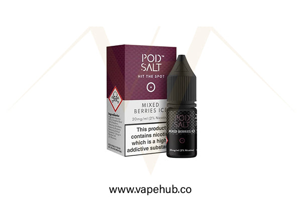 Pod Salt Mixed Berries Ice 30ML nicotine salt available at Vape Hub Pakistan.