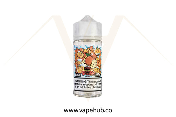 POP Vapors Peach Iced 100ml available at Vape Hub Pakistan.