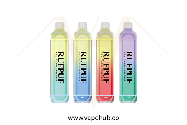 RUFPUF 7500 puffs 4% Rechargeable Disposable available at Vape Hub Pakistan.